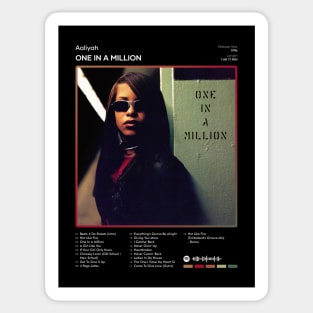 Aaliyah - One In A Million Tracklist Album Sticker